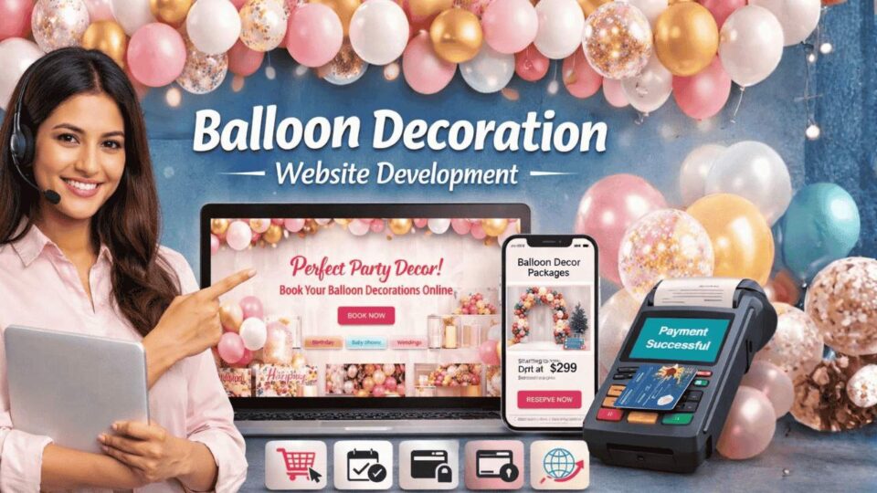 Balloon Decoration Website Development
